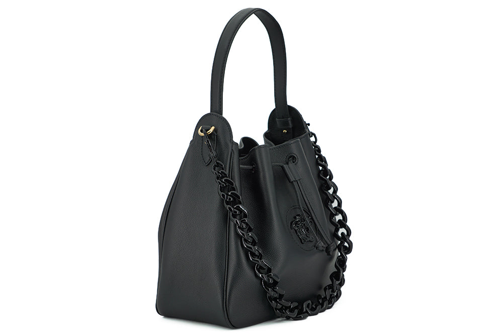 Black Calf leather Hobo Shoulder and Handbag